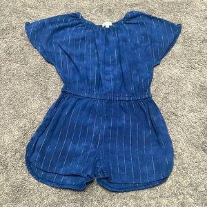 Splendid navy blue striped toddler romper size 4T